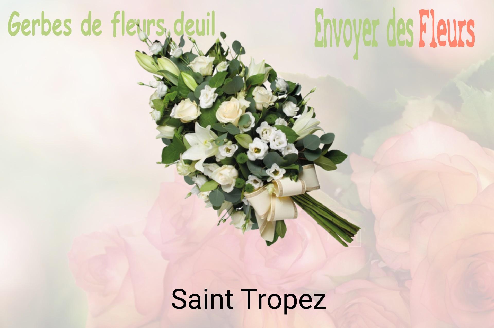 Gerbe de fleurs de deuil livrée à Saint-Tropez